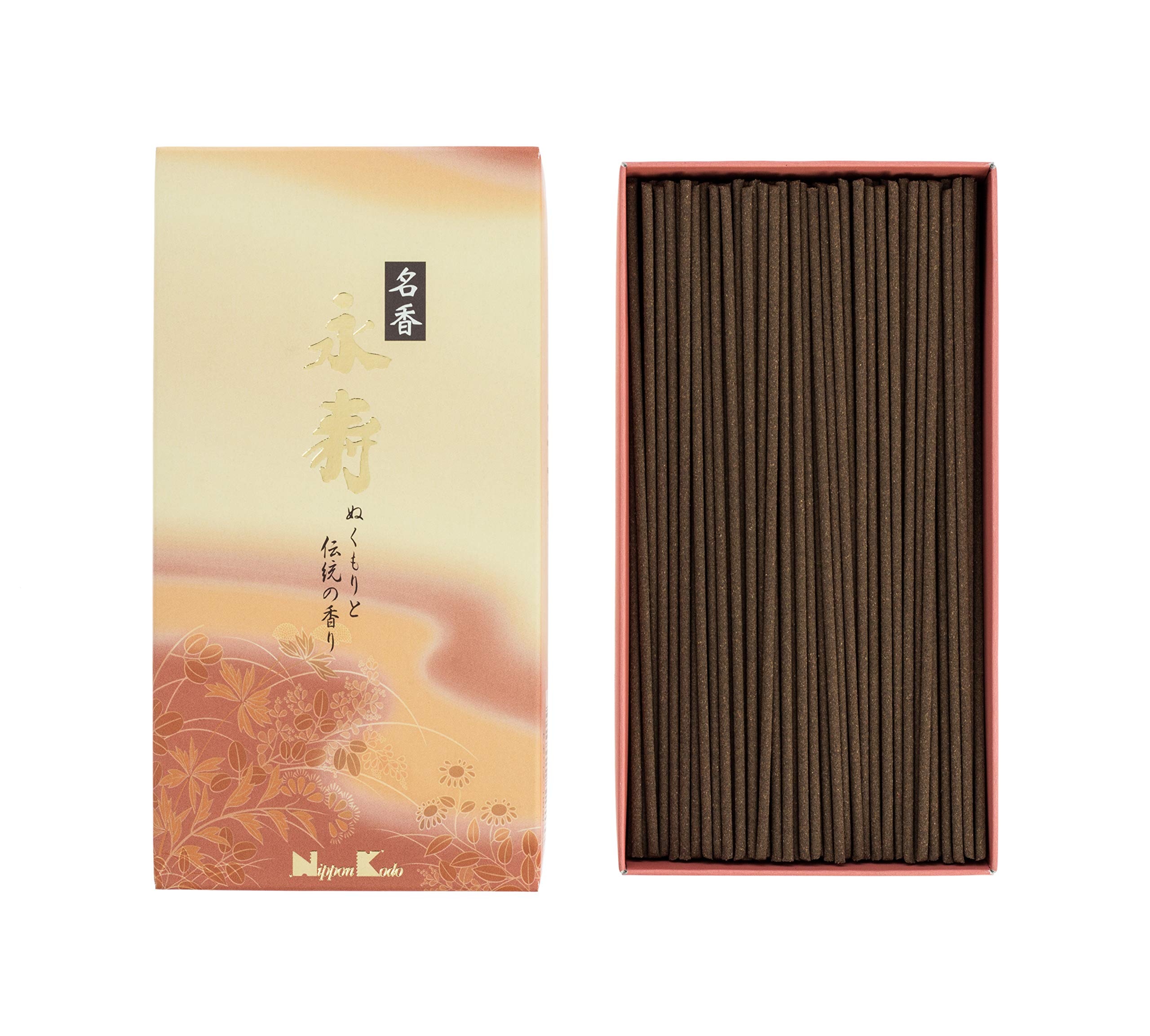 Nippon Kodo 22051 Eiju Meiko Incense, Cinnamon and Amber, Brown, 16 x 8.5 x 3.5 cm