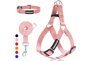 IPRAVOCI No Pull Dog Harness - Adjustable Step-in Harness & Leash Set for Small, Medium, Large Dogs - Escape Proof Soft Pet Harness for Walking, Training, Hiking, Outdoor Activities