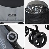 My Babiie MB02 Plus Stroller Birth to 4 Years Black & Grey view 6