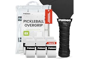 PALBEA Pickleball OverGrip Tape - Pack of 3/6/12/22/60 - Extra Tacky White Pickleball Grip Tape - High Sweat Absorption & Non-Slip Soft Touch. Accessories Designed to Enhance Your Pickleball Paddle Grip Tape