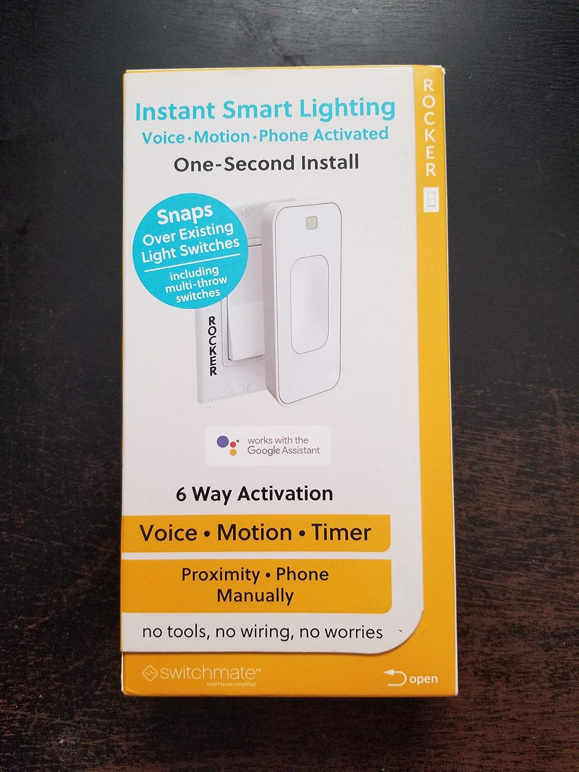 Switchmate RSM003W Motion Activated Instant Smart Light Switch Rocker That Listens 3.0 (White) + 1 Year Extended Warranty