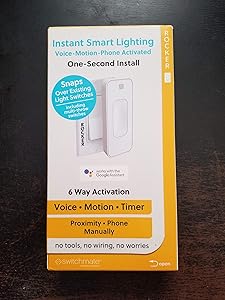 Switchmate RSM003W Motion Activated Instant Smart Light Switch Rocker That Listens 3.0 (White) + 1 Year Extended Warranty