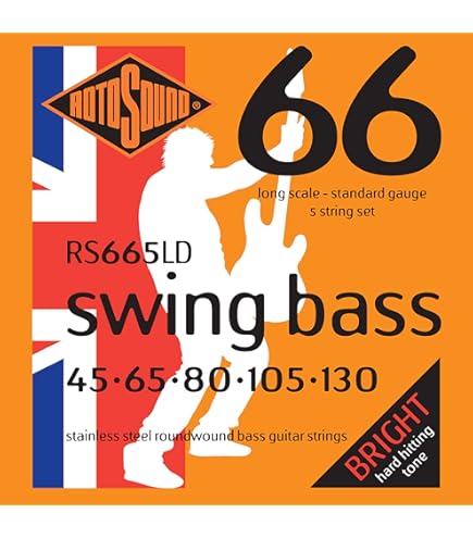 Rotosound Bass Strings Rotosound Swing Bass Strings - 45-105 Gauge 4-String Set (Stainless Steel) Billy Bass