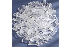 ZHIYUXI Clear Quartz Crystals Bulk Crystal Points Bulk Raw Crystals Bulk Crystals and Healing Stones Crystals for Candle Maki