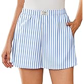 EKOUAER Womens Boxer Shorts Casual Lounge Summer Pants Y2K Beach Outfits with Pockets