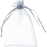 Small Business Gift Bags 100PCS 4x6 Organza Bags - Wedding Favor Gift Bags With Drawstring Small Gift Bags