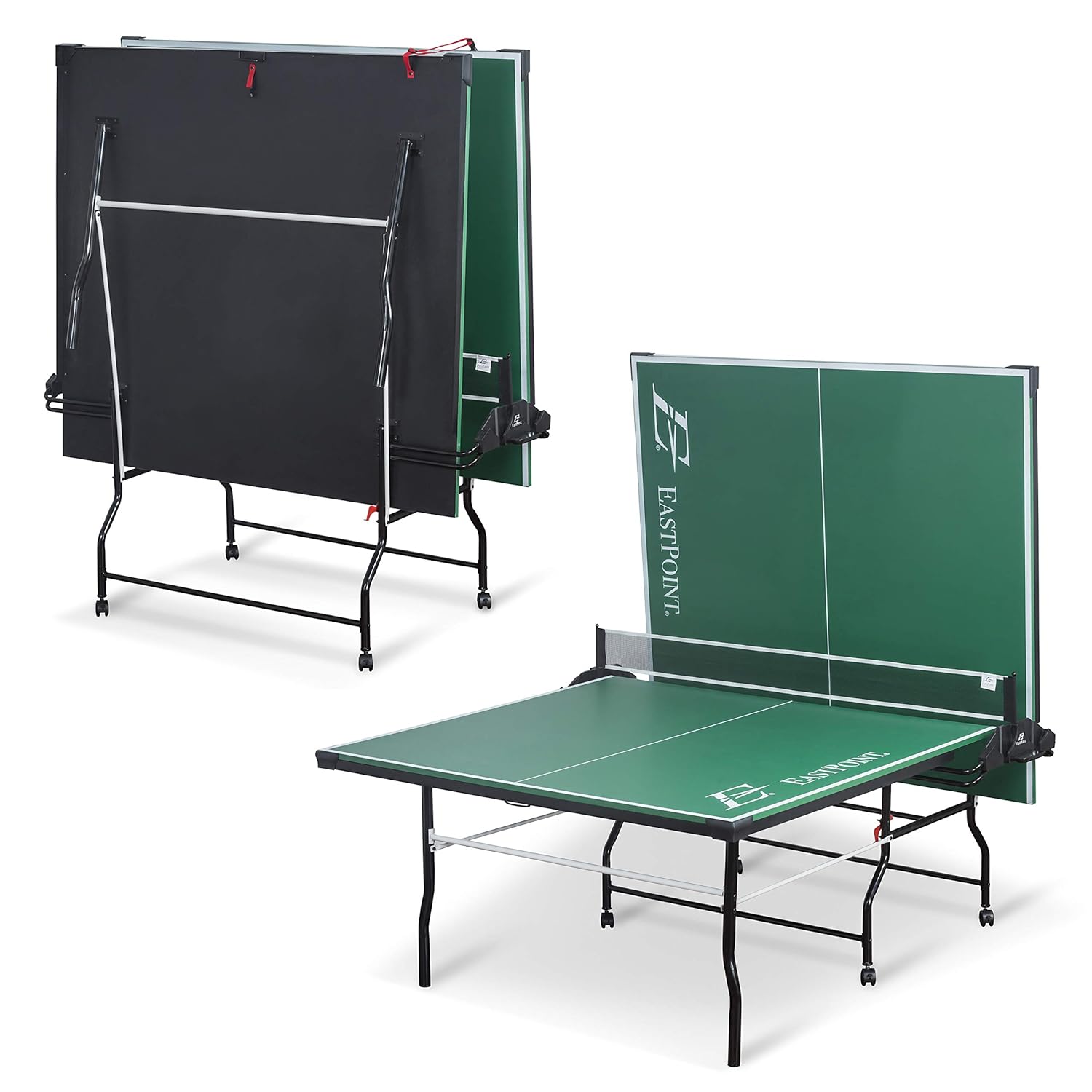 Eastpoint Sports Dominator Table Tennis Table 18mm Features Foldable Table With On Center Net And Table Tennis Paddle And Ball Storage