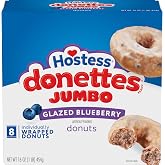 Hostess Jumbo Donettes Blueberry Glazed Donuts, Artificially Flavored 16Oz.