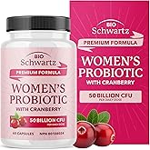 Womens Probiotic with Cranberry | 50 Billion CFU for Gut Health, Bloating Relief & Digestive Support | With Cranberry for Vag