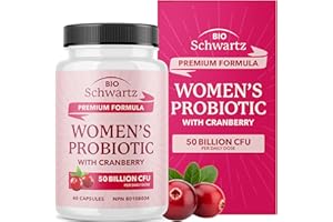 Womens Probiotic with Cranberry | 50 Billion CFU for Gut Health, Bloating Relief & Digestive Support | With Cranberry for Vag