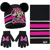 Disney Girls Toddler Winter Hat, Scarf & Mittens Set 2-4 Or Minnie Mouse Hat, Scarves & Kids Gloves Sets 4-7