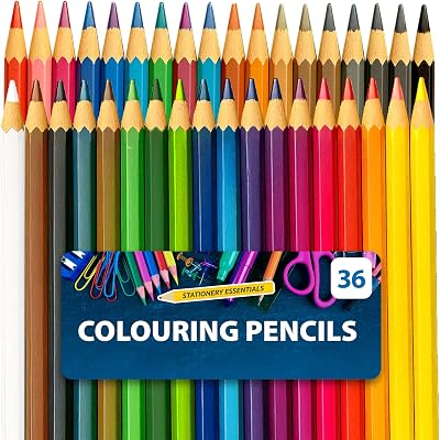 SOL 36 Colouring Pencils Assorted Set 36 Colors Break-Resistant Artist Tools