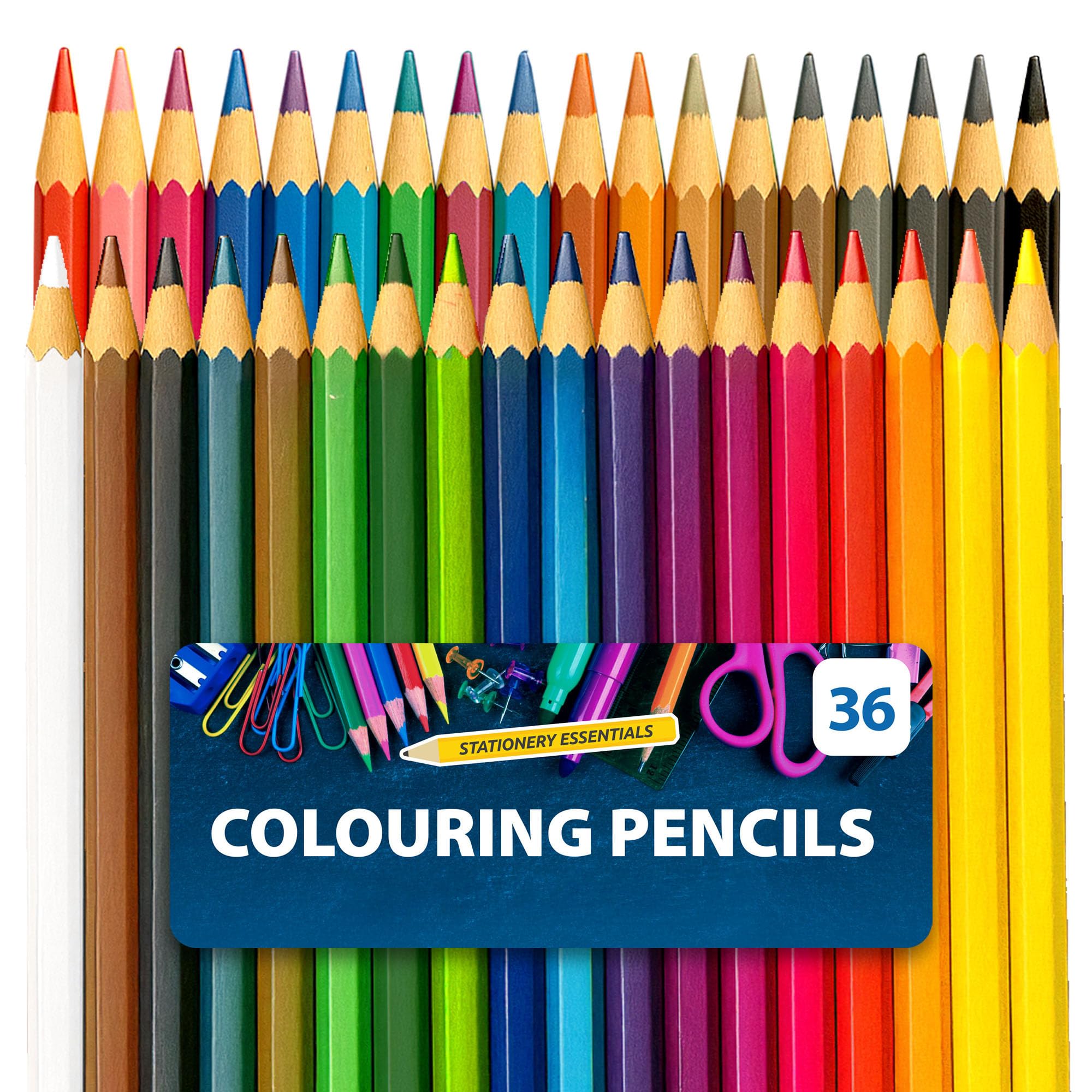 SOL 36 Colouring Pencils, Assorted Colouring Pencils for Children & Adults with a Wide Colour Range, Break-Resistant Artist Drawing Tools for Arts & Crafts, Rich Vibrant Hue that Blend Smoothly