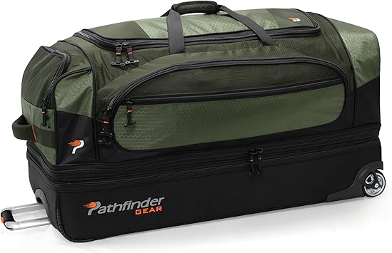 36 drop bottom rolling duffel bag