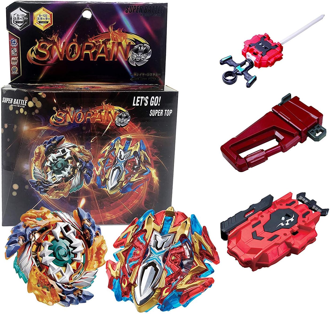 Bay Bettle Burst B120/B122 Geist Fafnir.8'.AB Stamina Starter and Xcalibur.1'.Sw CHO-Z Layer Evolution Star Storm Battle Set