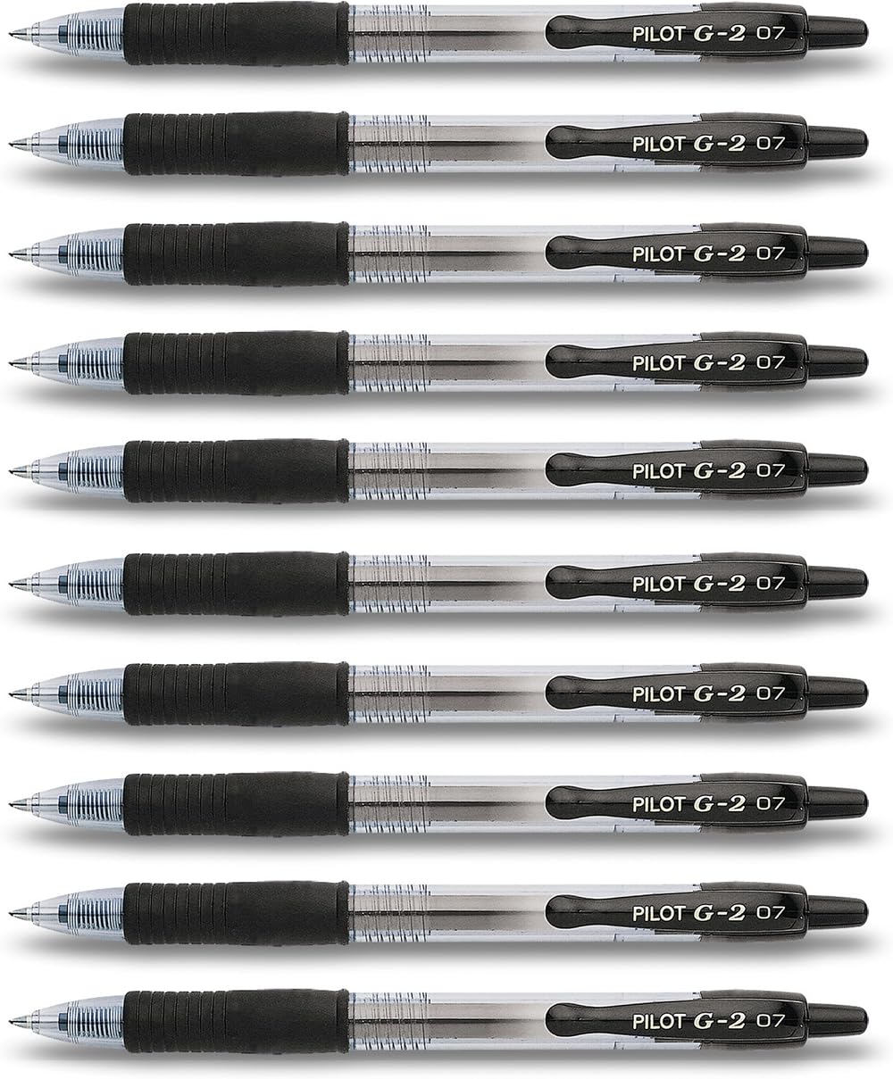 Pilot G2 Retractable Gel Pens Black 10 Stifte - Retractable Gel Ink
