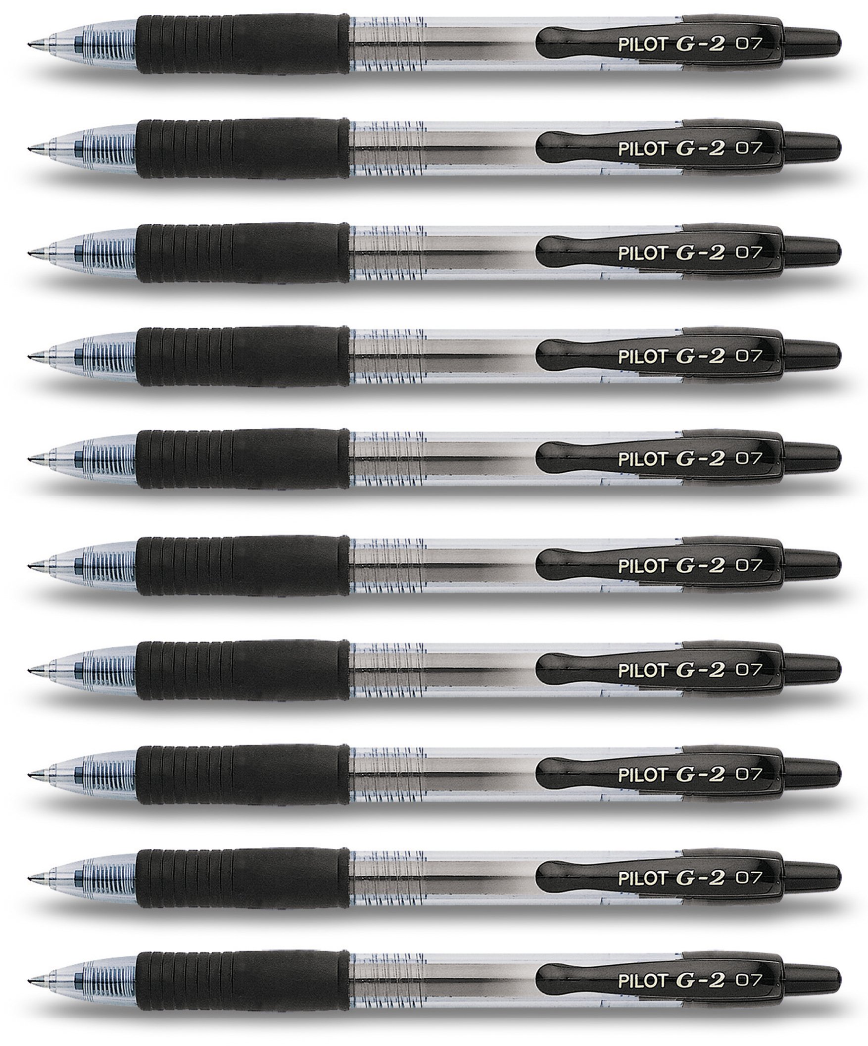 Pilot G2 Retractable Gel Pens, black, 10 Stifte
