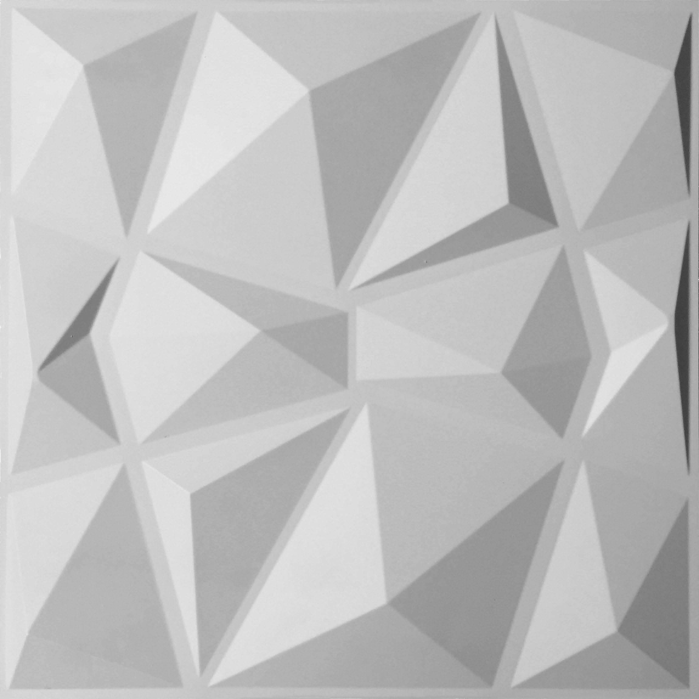 Easy Peel & Stick, Durable Plastic Textured Decorative 3D Wall Panel - Sparkle Design. 12 Panels. 32 SF