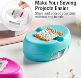 Beaditive Magnetic Pin Holder with Drawer Turquoise 50 Glass Head Pins Included view 5