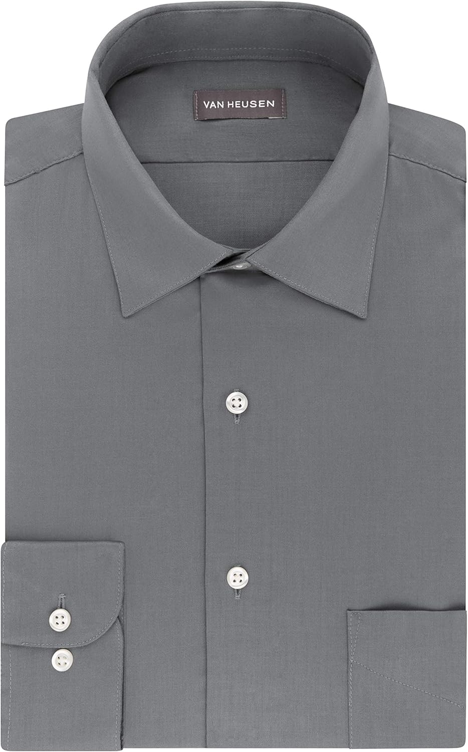 Van Heusen Men's BIG FIT Dress Shirts Lux Sateen Stretch Solid (Big and Tall): Clothing