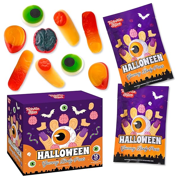 15 PACK HALLOWEEN GUMMY BODY PARTS – 5...