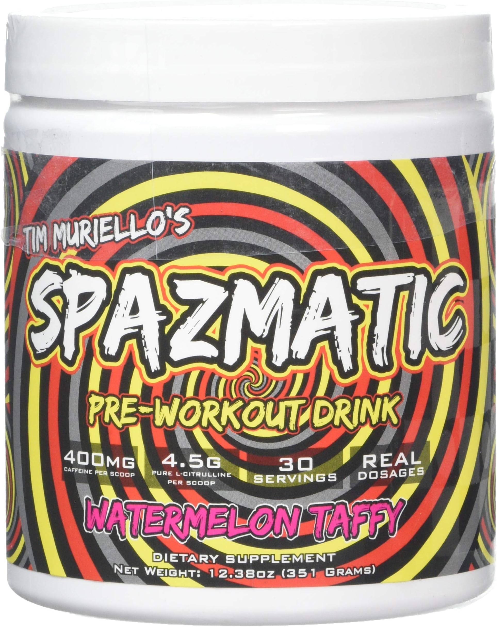 Spazmatic Supplements Pre Workout Watermelon Powder