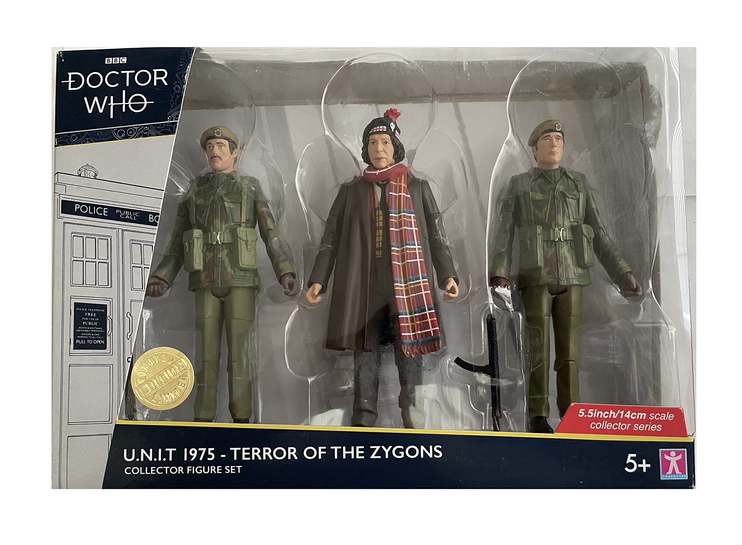 Doctor Who U.N.I.T 1975 Terror of the Zygons Collector Figure Set, 07246RPD