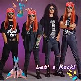 Heartsking 8pc Rockstar Costume Glam 80s 90s Men Outfit Wigs Gloves Set view 6