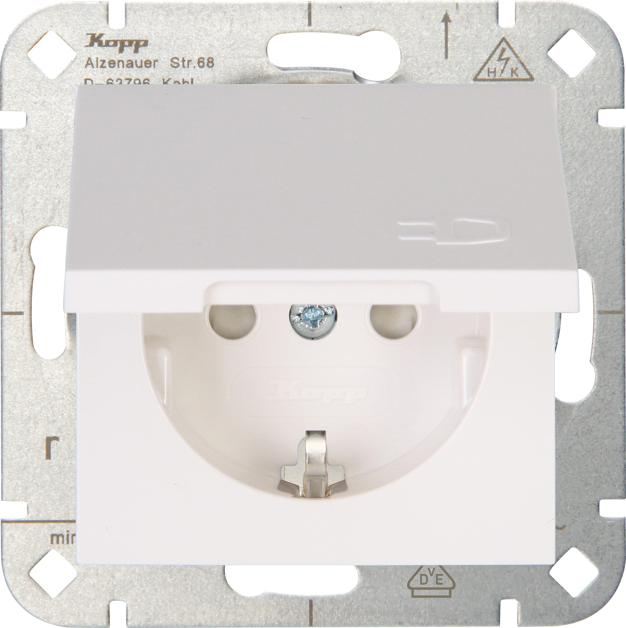Kopp 940129002 Protective Contact Socket, White