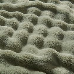 NEWCOSPLAY Twin Blanket for Couch Sage Green Super