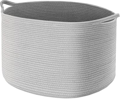 Maliton Grey Storage Basket 50x35 cm 68L Foldable Laundry Toy Organizer