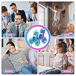Fidget Spinner for Kids Adults 2 Pack, Light up
