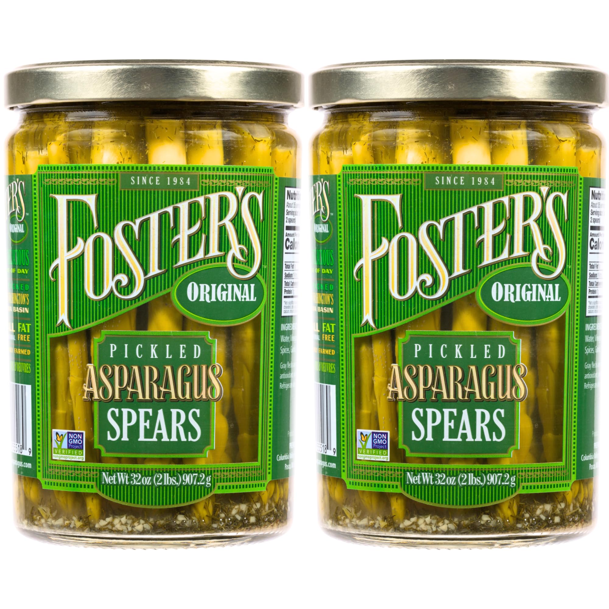 Foster's Pickled Asparagus Spears in a