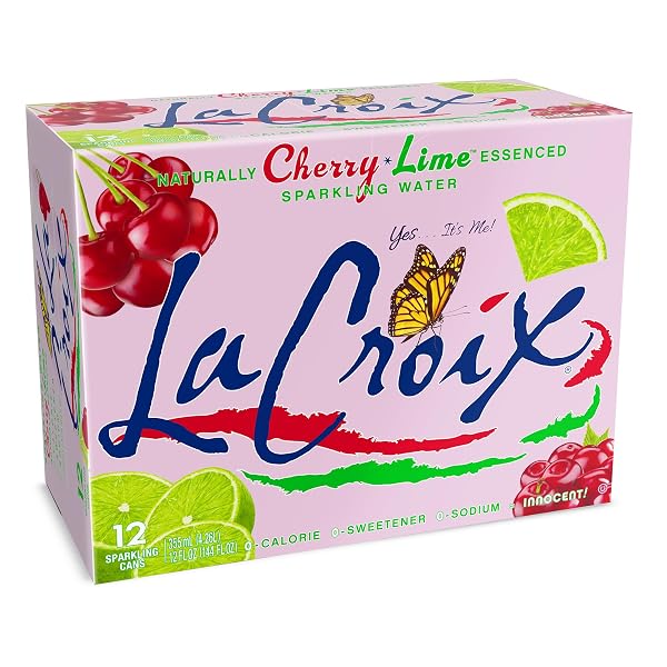 LA CROIX WATER SPARKLING CHERRY LIME, 12 FL OZ, 12 PACK