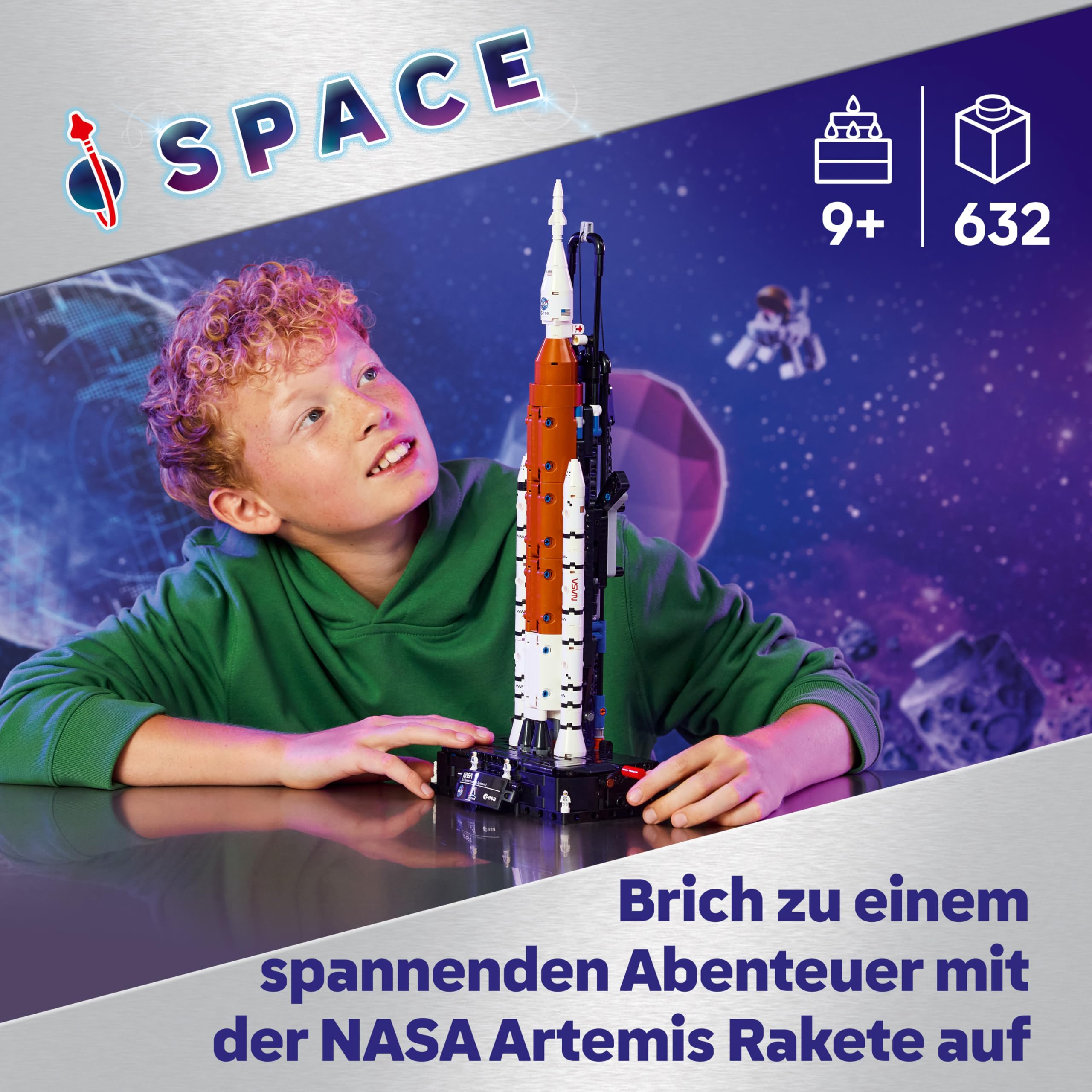 LEGO Technic NASA Artemis SLS-Schwerlastrakete - Kinder Rakete & Raumschiff Spielzeug - Baumodell & Modellbau Konstruktionsspielzeug ab 9 Jahren - Geschenk für Jungen und Mädchen - 42221 2