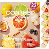 CONTHED 22 Sticks Electrolyte Powder Packets, Sugar Free Hydration Packets with Liquid Daily IV Electrolytes, Drink Mix with Sodium, Potassium &amp; Magnesium for Sports, Travel &amp; Recovery, 6 Flavors