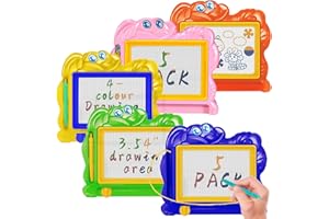 Hymaz 5 Pack Mini Magnetic Drawing Board for Kids, Colorful Doodle Drawing Board for Toddlers 1-3, Erasable Doodle Sketch Tablet Writing Pad for Boys Girls Classroom Rewards Party Favors Bag Stuffers