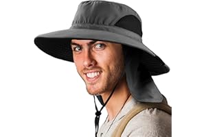 SUN CUBE Wide Brim Sun Hat Men Women, Fishing Hats Sun UV Protection, Mens Hiking Bucket Hat Safari Beach Boonie, UPF 50+