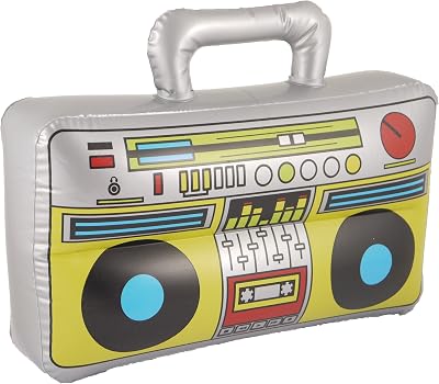 Henbrandt Inflatable Boom Box 37cm Fancy Dress Stereo Stag Party Prop