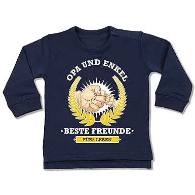 Zur Geburt - Opa und Enkel - Beste Freunde fürs Leben - Baby Pullover
