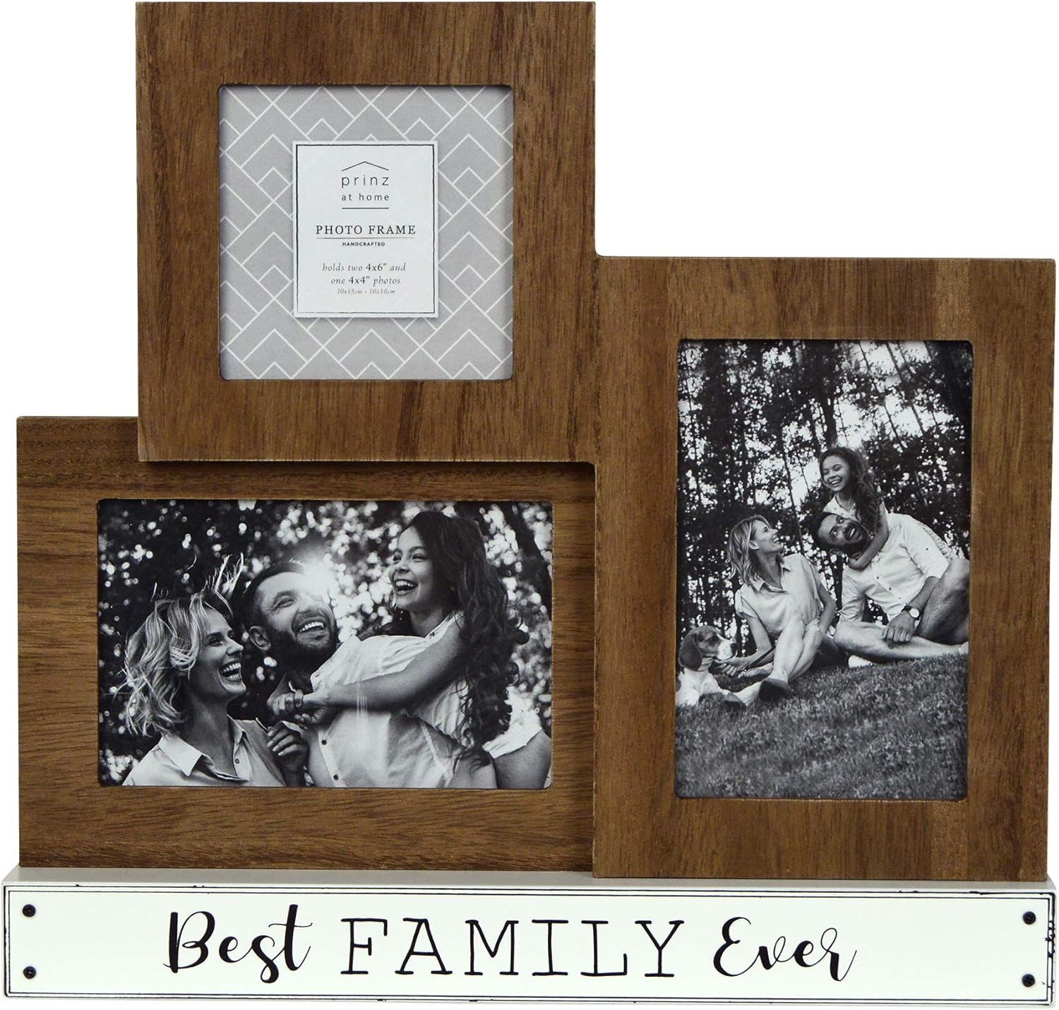 holds 3 4x6 photos collage frame Distressed wood picture frame triple