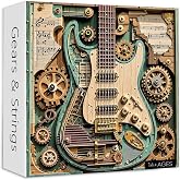 Gears &amp; Strings 1000-Piece Steampunk Guitar Puzzle, Vintage Guitar 1000 Pieces Puzzle as Home Decor，1 PC