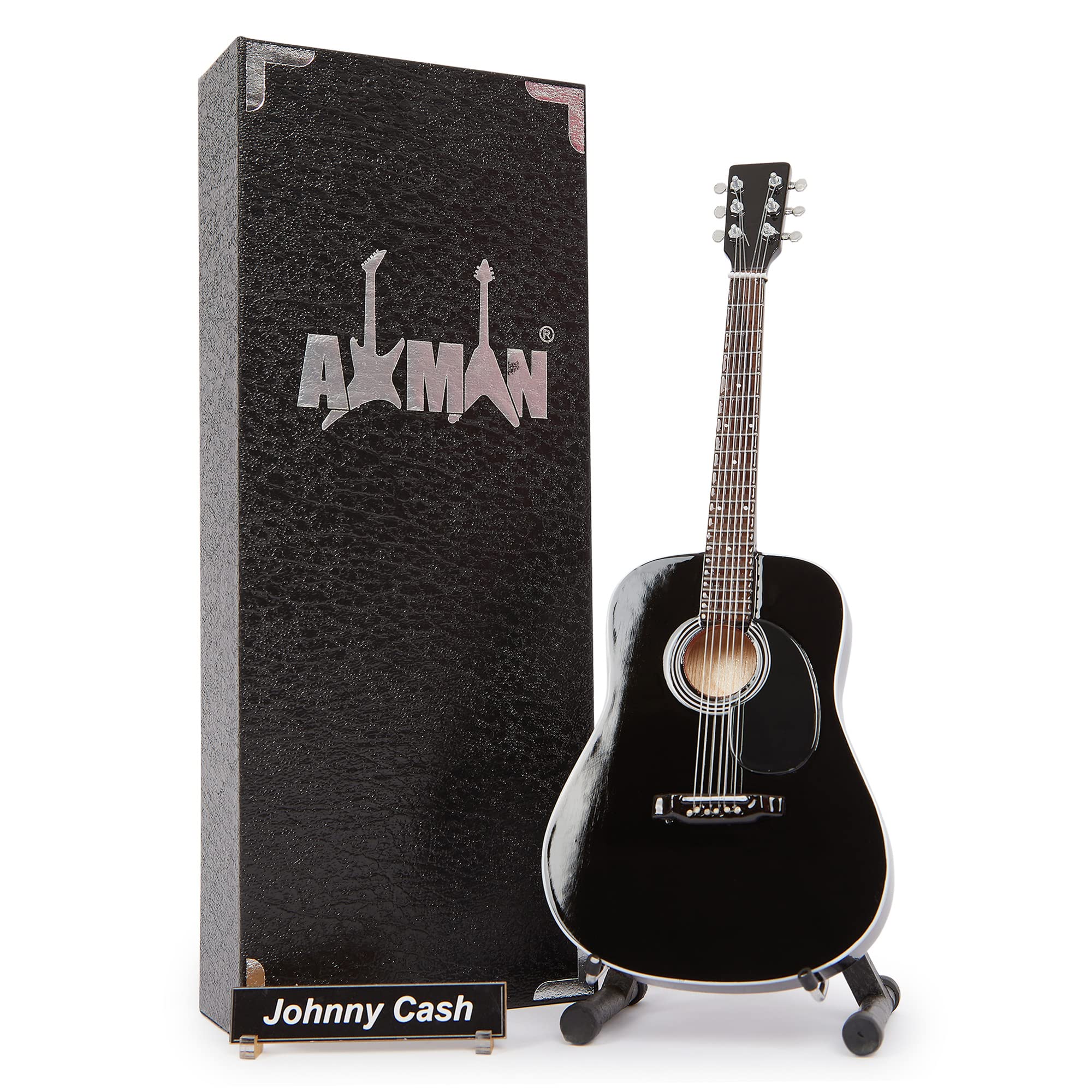 Johnny Cash: Black Acoustic D-35 - Miniature Guitar Replica