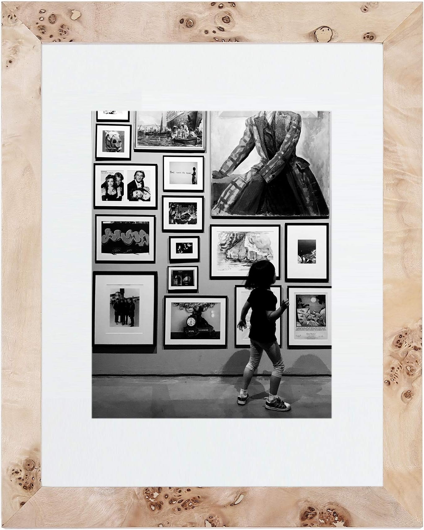 Flagship Frames 11x14 Frame Rustic Real Wood Made for 8x10 Picture Frame with Mat and 11x14 Picture Frame Without Mat Pre-Installed Wall Mounting Hardware