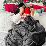 Bedsure Fleece Throw Blanket Sofa Blanket 130x150 Dark Grey view 6