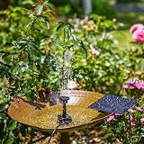 AISITIN Solar Fountain Kit 2-Piece with 6 Nozzles for Ponds Bird Baths view 8