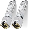 ipolex 10G SFP+ RJ45 Copper Transceiver, 10GBase-T RJ-45 SFP+ Module, up to 80 Meters for Cisco, Ubiquiti UniFi, Mikrotik, Fortinet, Netgear, D-Link, Supermicro, TP-Link (CAT.6a/CAT7), 2 Pack