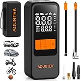 Tire Inflator Portable Air Compressor Portable Air Pump For Car Tires with Digital Pressure Gauge 150 PSI Fast Inflation Auto Shut Off Function Cordless Electric Air Pump for Bike Motorcycle Ball,etc