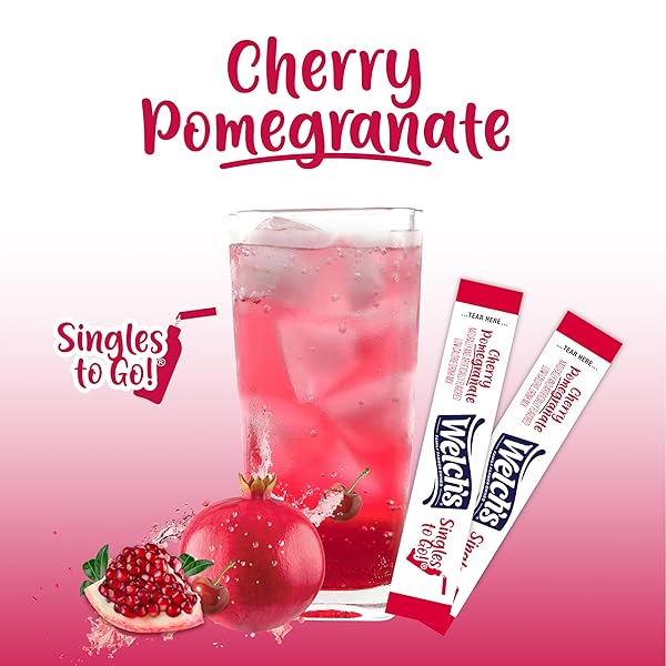 WELCH’S SINGLES TO GO VARIETY PACK, WATERTOK POWDERED DRINK MIX, INCLUDES 4 FLAVORS, GRAPE, PASSION FRUIT, STRAWBERRY PEACH, CHERRY POMEGRANATE, 1 BOX (40 SERVINGS)