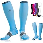 NEWZILL Medical Compression Socks for Women & Men, 20-30 mmHg Knee-High Support for Circulation, All-Day Comfort for Work Travel Running Cycling and Fitness